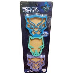 Marvel Wakanda Forever 3Pk Silicone Great for Pancakes & Eggs Breakfast Molds